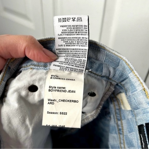 R13 checkerboard jeans size 24 - Picture 8 of 9